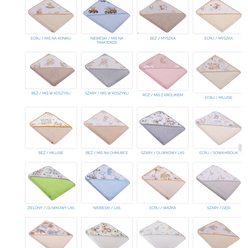 Duet Baby 415 kilpinis maudymosi rankšluostis su spauda 80 × 80 cm