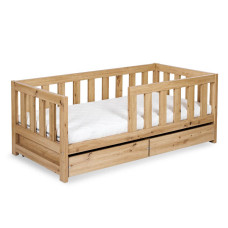 Klups LittleSky AMELIA jaunuolio lova su stalčiais, 160x80 cm, ąžuolas