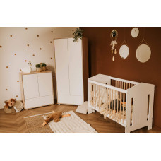 LittleSky by Klups IDA WHITE/OAK 4in1 baldų komplektas