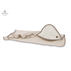 Miminu KIECZMERSKI vonios rankšluostis 100×100 „Miminu Soft” + plovimo šluostė, smėlio spalvos