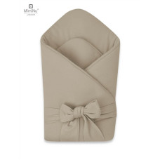 Miminu Kieczmerski – standartinis kūdikio vokelis su raišteliais, MIMINU SOFT kolekcija, 0–3 mėn., mocca spalva