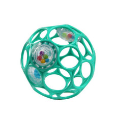 OBALL 11483-12DT Kamuoliukas-barškutis 10 CM MĖTINIS 0M+