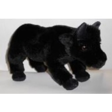 Uni-Toys Plush toy Bull, black, with sound, 26 cm