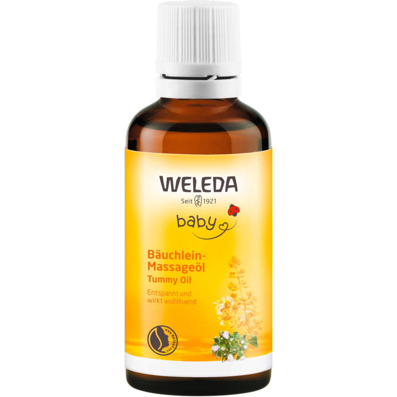 Weleda aliejus kūdikių pilvo masažui, 50 ml.