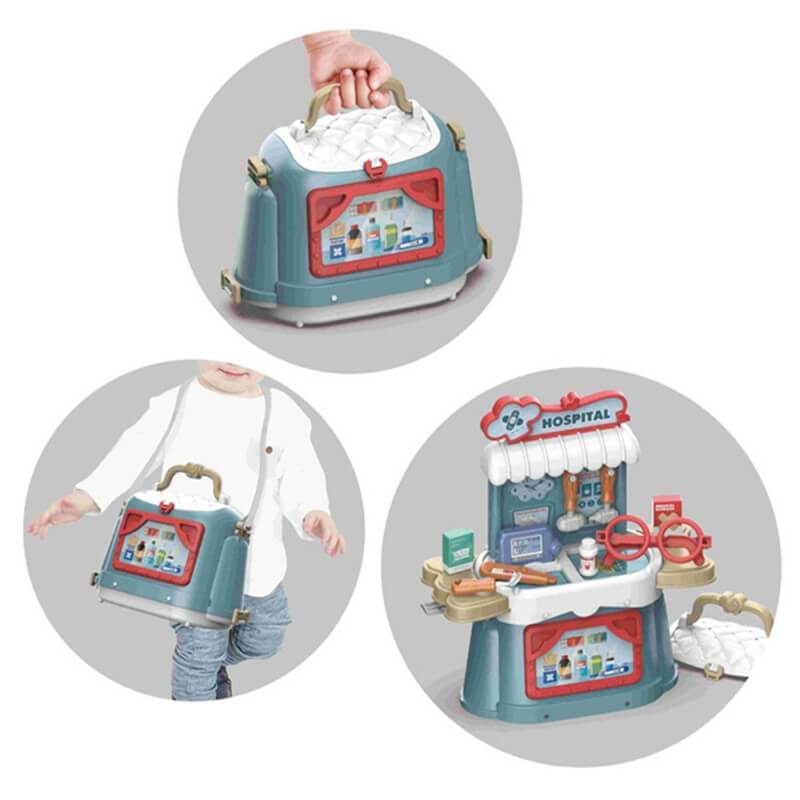 Woopie 44800 Mažojo gydytojo rinkinys, lagaminėlis 3 viename