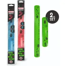 Trendhaus For School Neon - Lankstūs liniuotės (2 vnt., 3 dizainai)