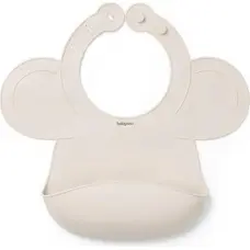 Babyono 1639/04 SILICONE BIB ADJUSTABLE FASTENING BEIGE