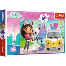 Trefl 17415 Puzzle 60 Gabby i kocie przygody