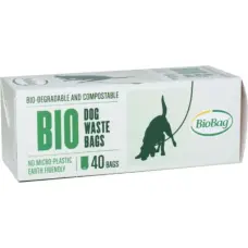 Biobag Suņu ekskrementu maisi kompostējami BioBag Dog on roll (40 gab. rullī) 21mkr. 22x32cm melni