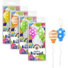 Trendhaus Birthday Fun - Žvakutės - Balionai (2 vnt., 4 dizainai)