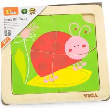 Viga 50140 Handy Flat Puzzle - Ladybird