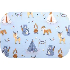 Ega Kids Diaper - 28609 - TETRA PRINT - EGA - INDIAN CAMP - BLUE   - size 70x80 cm