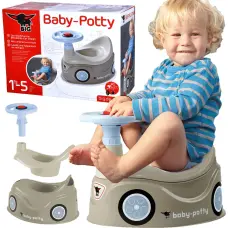 BIG Nocnik Szary New Bobby Car Autko Kierownica