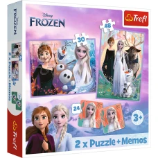 TREFL FROZEN Puzzle set with memo cards Frozen II 93335T