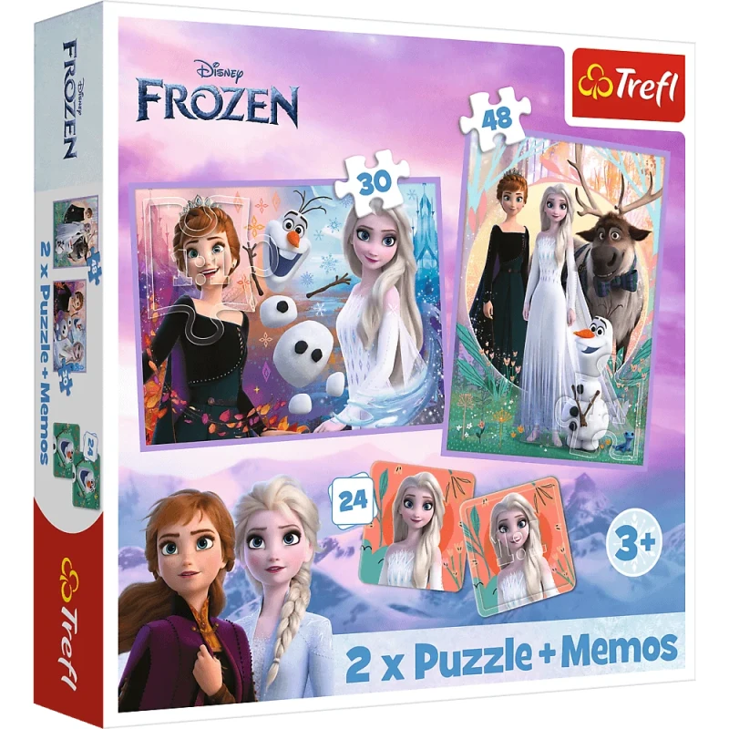 TREFL FROZEN Puzzle set with memo cards Frozen II 93335T