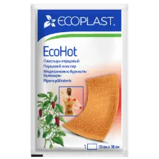 Ecoplast pleistras ECOHOT 10x18 cm, šildantis su pipirais