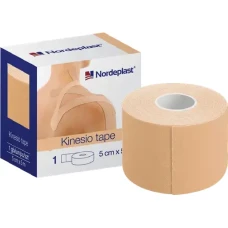 Nordeplast kinezio juosta 5 cm x 5 m, smėlio spalvos, N1