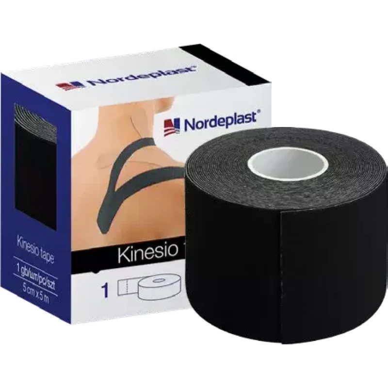 Nordeplast kinezio juosta 5 cm x 5 m, juoda, N1