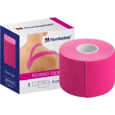 Nordeplast kinezio juosta 5 cm x 5 m, rožinė, N1