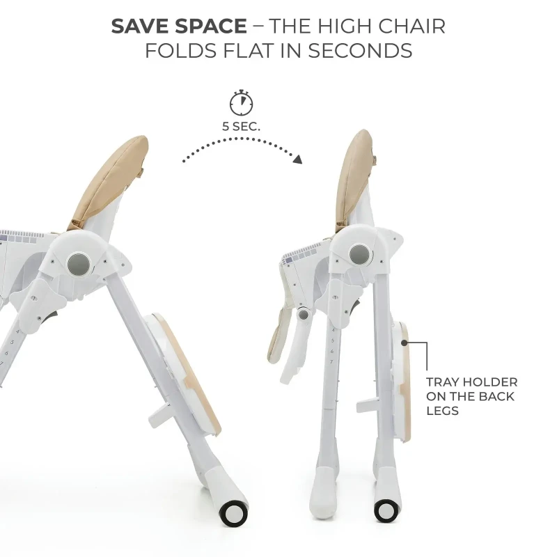 Kinderkraft maitinimo kėdutė TUMMIE smėlio spalvos