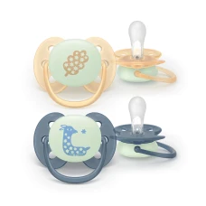 Philips Avent AVENT SCF094/03 čiulptukas Soother Soft 6–18 mėn., Night & Day, lapas/žirafa