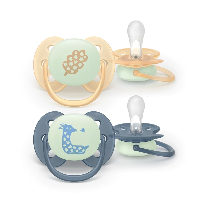 Philips Avent AVENT SCF094/03 čiulptukas Soother Soft 6–18 mėn., Night & Day, lapas/žirafa