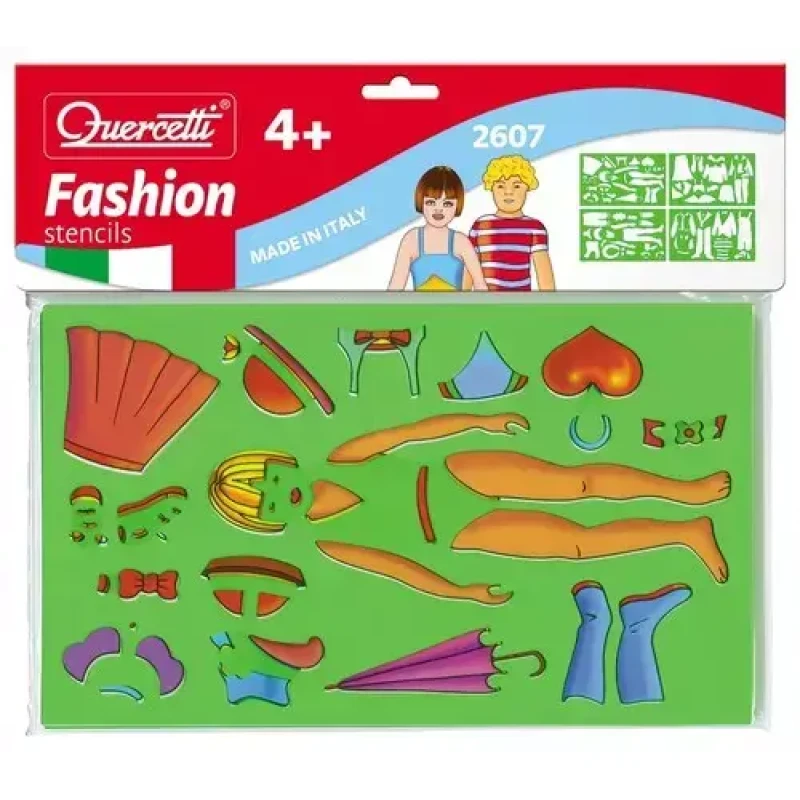 Quercetti trafaretai MODE, vaikams nuo 4 metų.