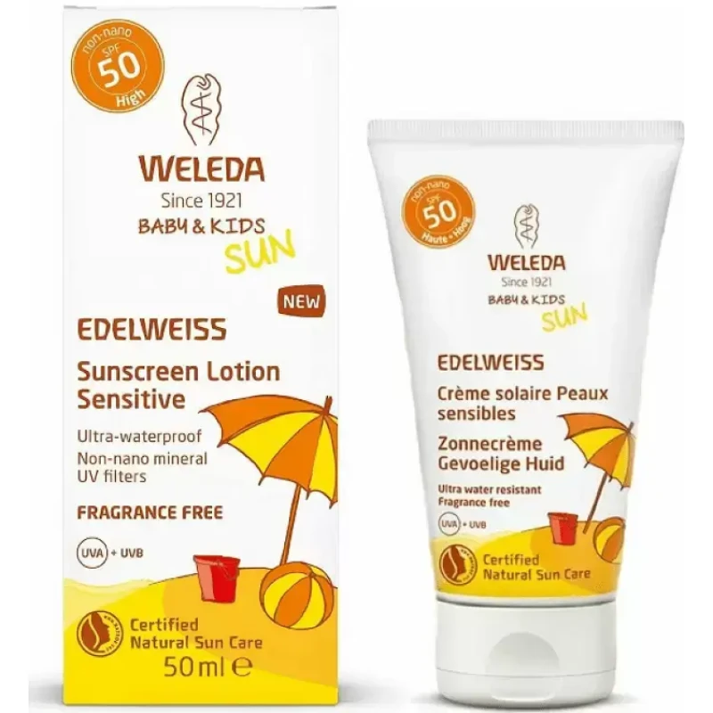 Weleda apsauginis kremas nuo saulės vaikams, SPF 50, 50 ml.